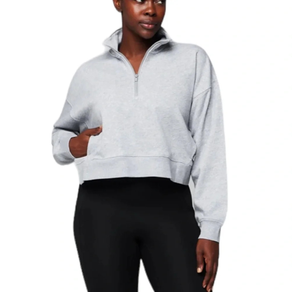 Fabletics Year Round Half Zip Pull Over Mock Neck… - image 1